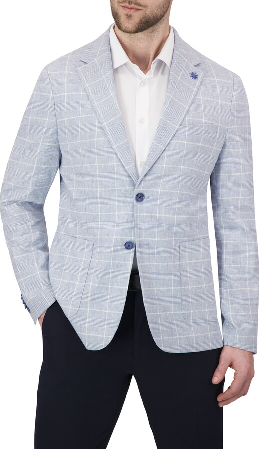 Report Collection Single Breast Full Lined Patch Pocket Linen Men’s Jacket