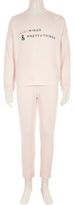 Thumbnail for your product : River Island Girls pink angel wing print pyjama set