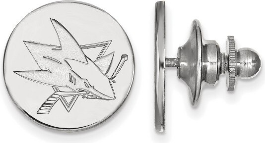 Black Bow Jewelry Co. BlackBowJewelrySterlingSilverSanJoseSharksNHLPin