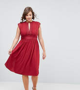Thumbnail for your product : Tfnc Plus Wedding Lace Detail Midi Dress
