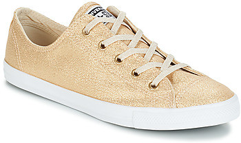 converse all star dainty metallic ox gold trainers