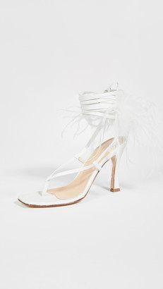 Brother Vellies Paloma Feathered Wrap Sandals