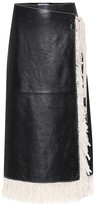 Thumbnail for your product : Stand Studio Eve fringe-trimmed leather skirt