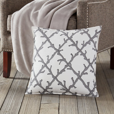 Greendale Home Fashions Lattice Cotton Canvas Throw Pillow