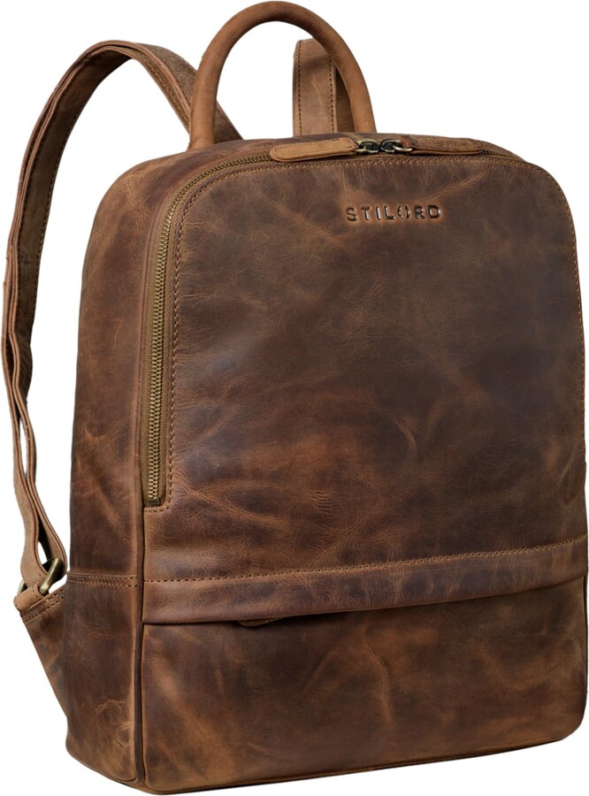 STILORD 'Peyton' Leather Work Backpack Vintage Business Backpack