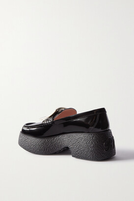 Roger Vivier Viv Ranger Embellished Patent-leather Loafers