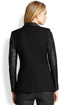 Thumbnail for your product : Belstaff Wayford Leather & Wool Blazer