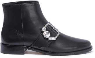 Sophia Webster 'Arlo' jewelled buckle leather ankle boots