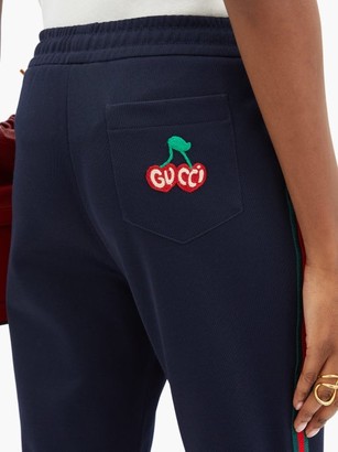 Gucci Web-stripe Jersey Track Pants - Navy
