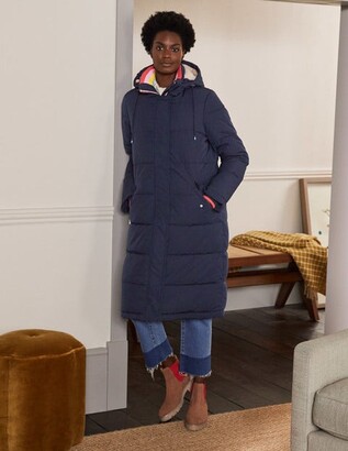 navy puffa coat