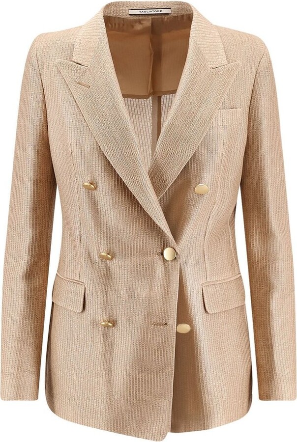 Tagliatore Parigi Textured Double-Breasted Blazer