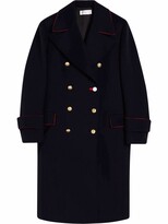 Thumbnail for your product : Victoria Beckham Contrasting Trim Double-Breasted Coat