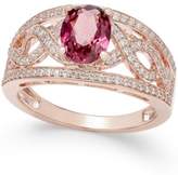 Thumbnail for your product : Macy's Rhodolite Garnet (1-3/8 ct. t.w.) and Diamond (3/8 ct. t.w.) Openwork Ring in 14k Rose Gold