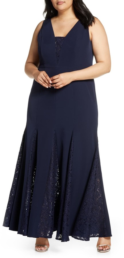 laguna faux wrap gown