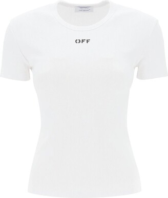 OFF-WHITE: t-shirt for girls - Pink  Off-White t-shirt OGAA001F22JER004  online at