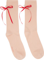 Thumbnail for your product : Simone Rocha Pink Bow Socks