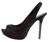 Thumbnail for your product : Alice + Olivia Satin Embellished Slingback Pumps
