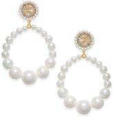 Thumbnail for your product : Kate Spade Gold-Tone Imitation Pearl Drop Hoop Earrings