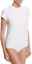 Thumbnail for your product : Alexander Wang T by High-Twist Short-Sleeve Cotton Bodysuit
