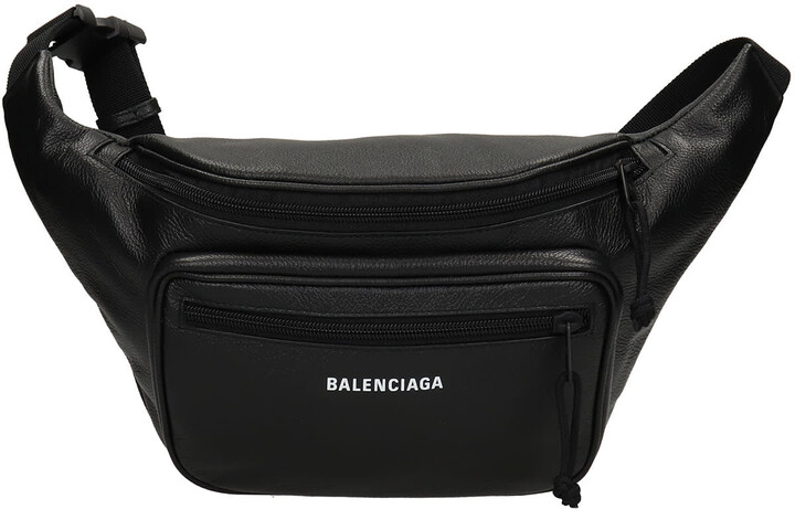 Balenciaga Explorer Waist Bag In Black Leather - ShopStyle