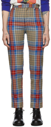 Charles Jeffrey Loverboy Multicolor Tartan Column Suit Trousers
