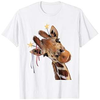'Good Time Giraffe' Party Animal Drawing T-Shirt Clothing