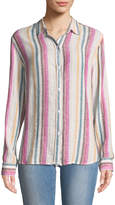 Thumbnail for your product : Rails Sydney Striped Button-Front Linen Top