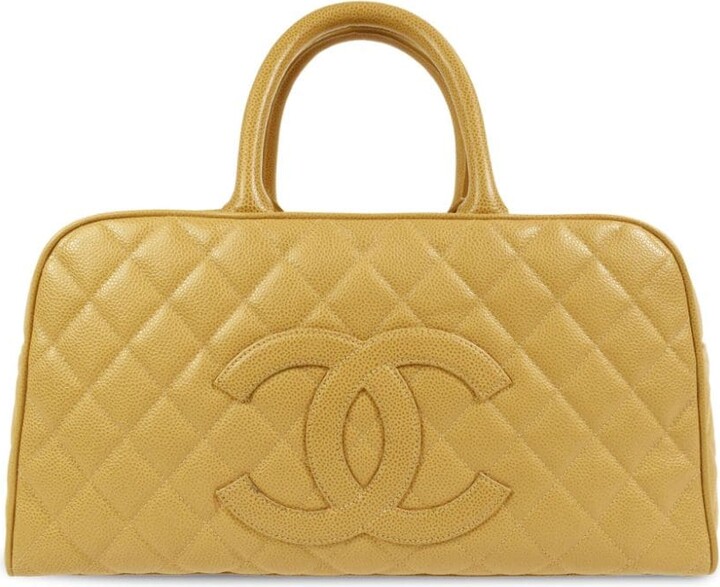 Chanel Pre Owned 2003 CC diamond-quilted bowling bag - ShopStyle