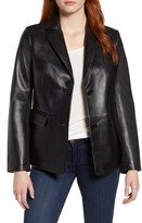 Thumbnail for your product : Via Spiga Updated Leather Blazer