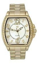 Tommy Hilfiger Abigail Gold-tone Barrel Mother-of-Pearl Dial Women's Watch #1780921