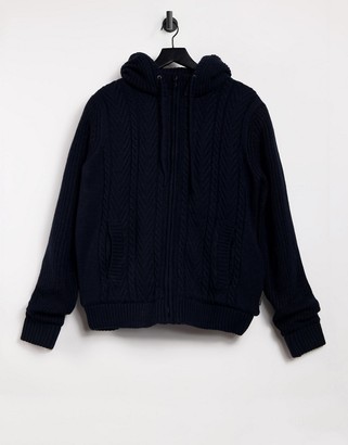 hooded sherpa sweater