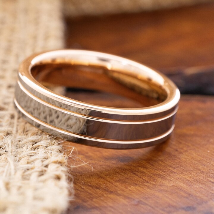 Etsy Tungsten Ring Anniversary 7mm Men's Wedding Band Rose Gold Personalized Ring For Her