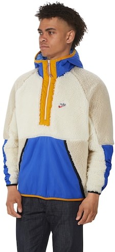Nike Heritage Essentials Half Zip Sherpa Jacket - Sail / Game Royal Desert  Sand - ShopStyle Clothes and Shoes