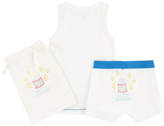 Thumbnail for your product : Stella McCartney Kids Organic cotton vest and boxer shorts - Célébration