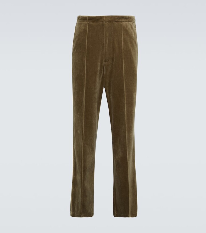 AURALEE Organic cotton velour pants - ShopStyle
