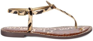 sam edelman gael leather & leopard print calf hair sandals