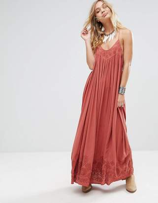 Free People Elaine Embroidered Maxi Dress