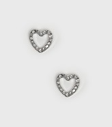 Thumbnail for your product : New Look Diamanté Heart Stud Earrings