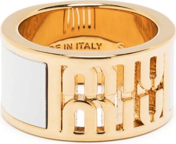 Miu Miu logo detail band ring ShopStyle
