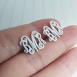 Etsy Sterling Silver Monogram Stud Earrings, Initial Earrings, Personalized Earrings, Monogrammed Gifts, Name Earrings