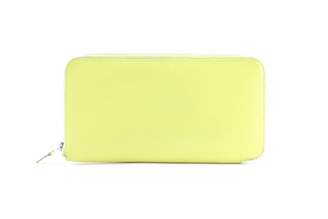 Hermes Azap Yellow Leather Wallets