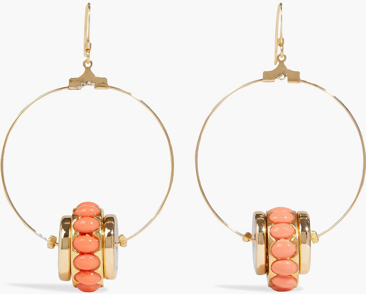 Gold-plated resin earrings