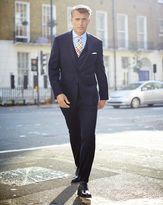 Thumbnail for your product : Charles Tyrwhitt Navy slim fit twill business suit pants