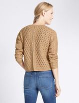 Thumbnail for your product : Marks and Spencer Button Back Cable Knit Jumper