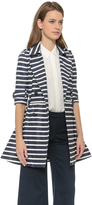 Thumbnail for your product : RED Valentino Striped Trench Coat