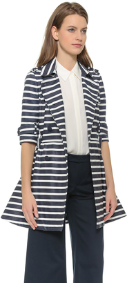 RED Valentino Striped Trench Coat