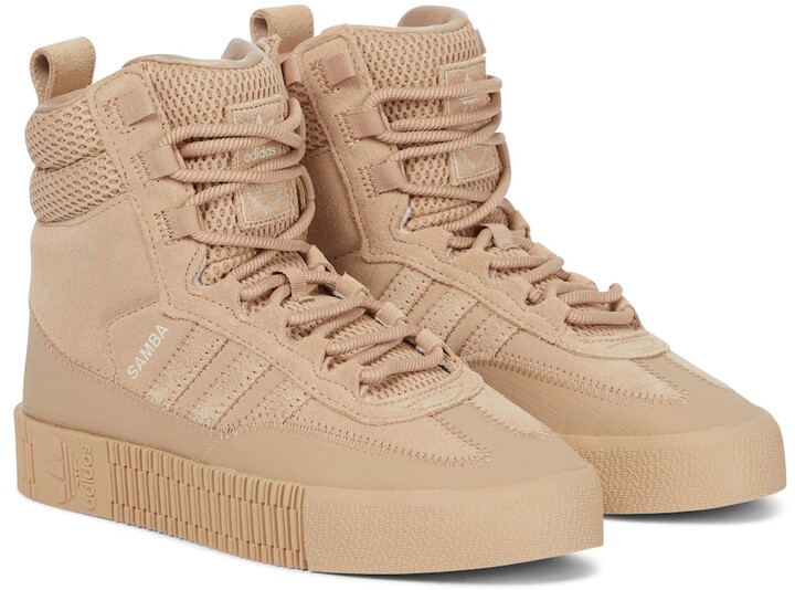 Madison Lost sand adidas Samba high-top suede sneakers - ShopStyle