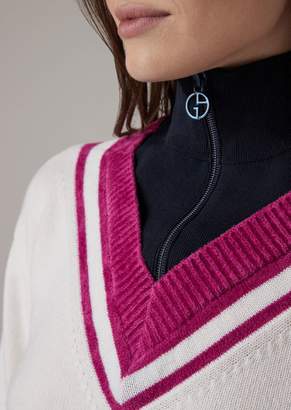 Giorgio Armani Cashmere Turtleneck Sweater In Stretch-Knit Fabric