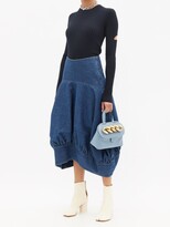 Thumbnail for your product : MM6 MAISON MARGIELA Sleeve-cutout Ribbed Sweater - Navy