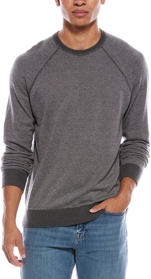 Vince Birdseye Raglan Wool & Cashmere-Blend Crewneck Sweater